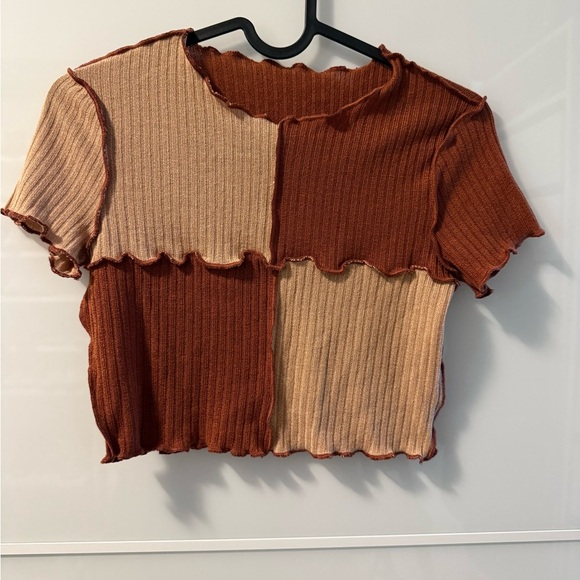 💸CLEARANCE 4 for $15💸 SHEIN Ribbed Crop T-Shirt - Picture 1 of 3
